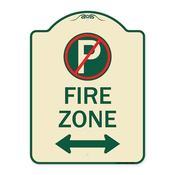 Signmission Fire Zone Heavy-Gauge Aluminum Architectural Sign, 24" x 18", TG-1824-23975 A-DES-TG-1824-23975 - main